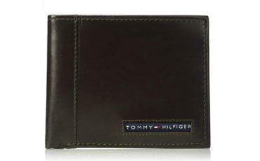 Tommy Hilfiger Men's Leather Wallet - RFID Blocking Slim Thin Bifold with Removable Card Holder and Gift Box